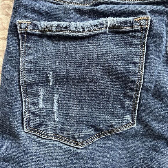Flying Monkey Jean Shorts Frayed Hem Distressed Boho Womens Size‎ 26 Blue Denim - Picture 9 of 12